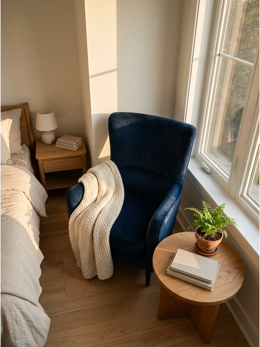 16. Small Bedroom Window Nook