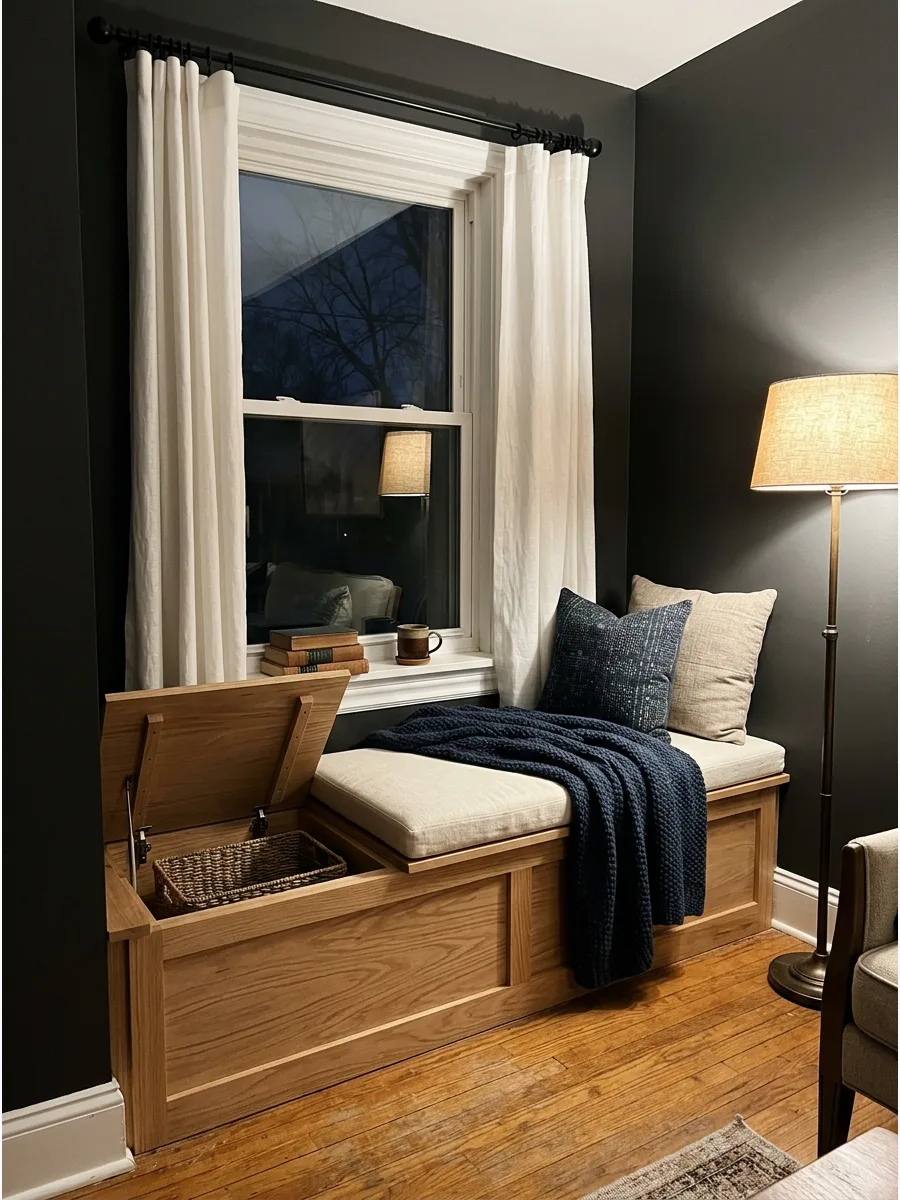 2. Window Seat With Hidden Storage