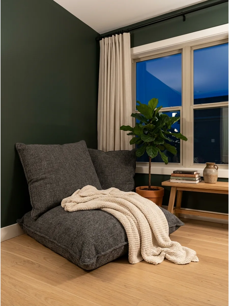 24. Reading Nook Oversized Pillows