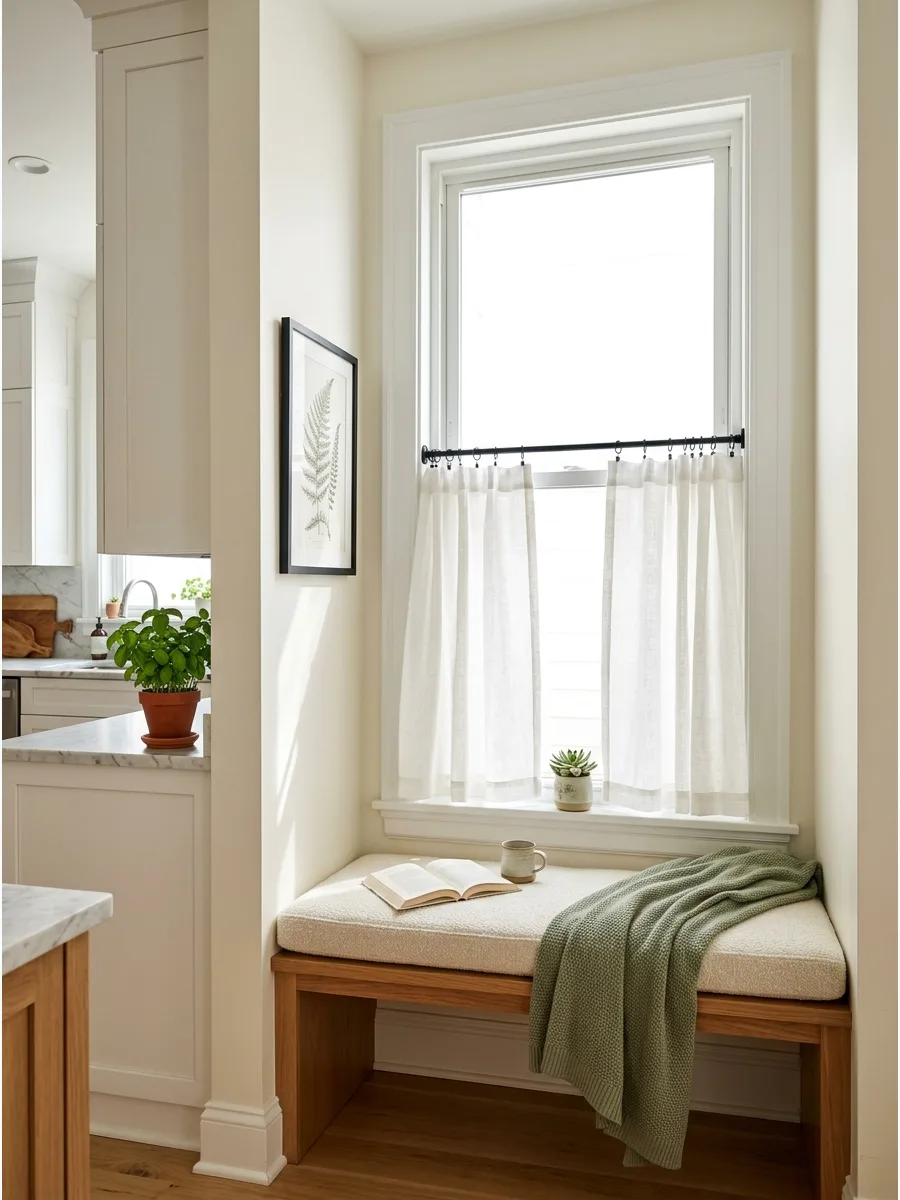 25. Café Curtain Window Nook