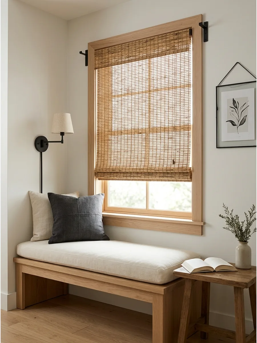 26. Woven Shade Reading Nook