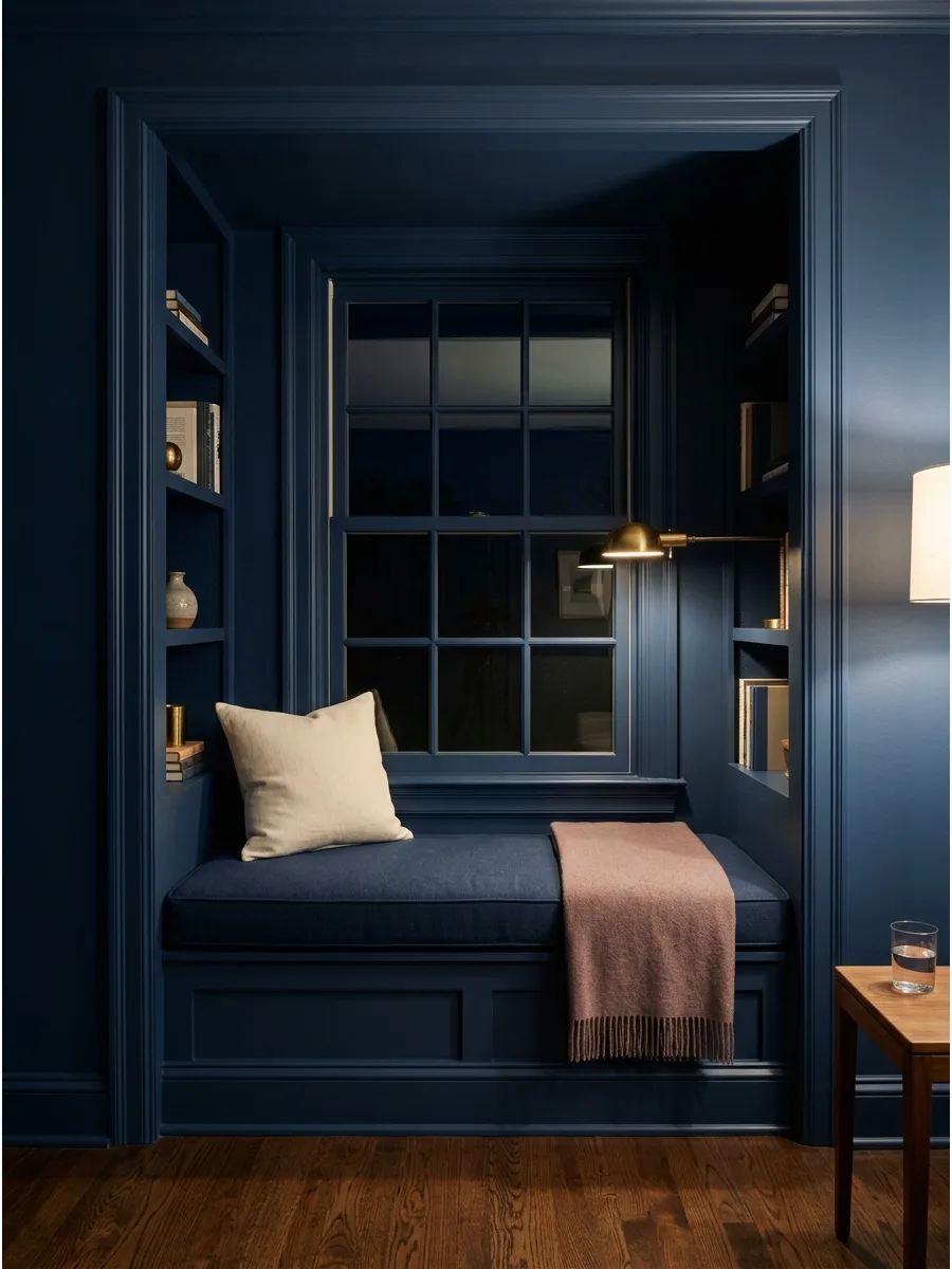 30. Color Drenched Window Nook