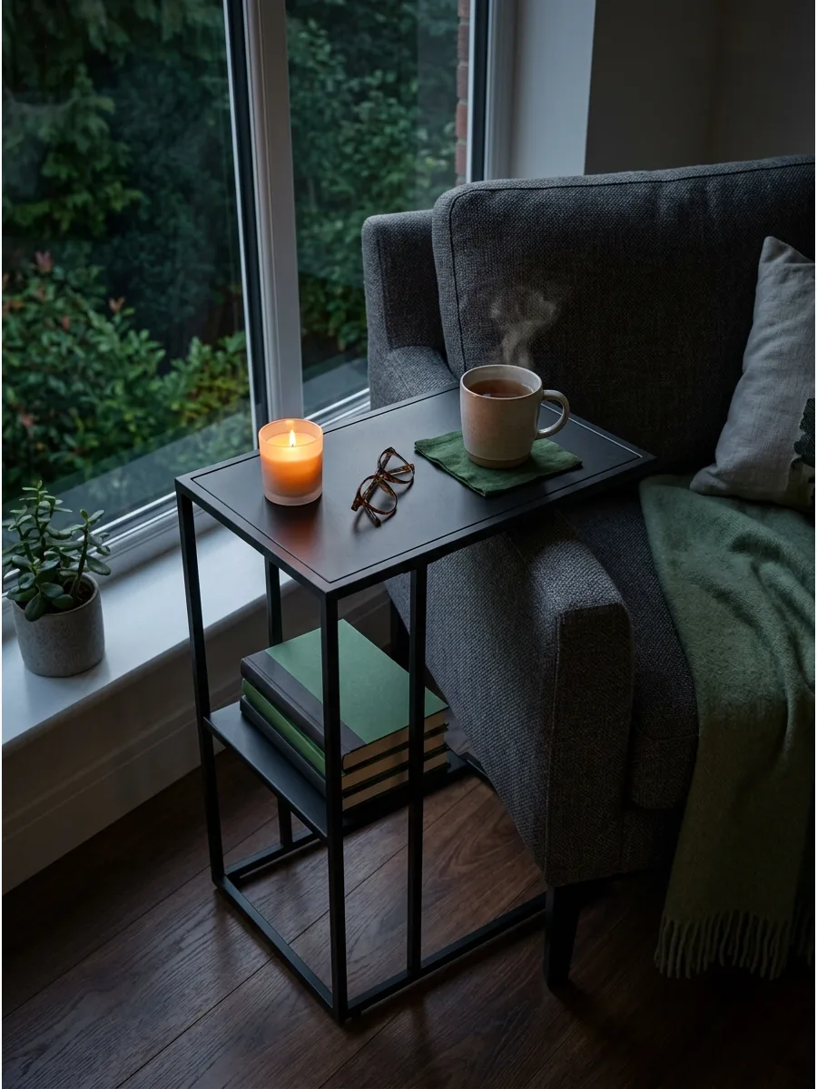 42. Window Side Table Storage
