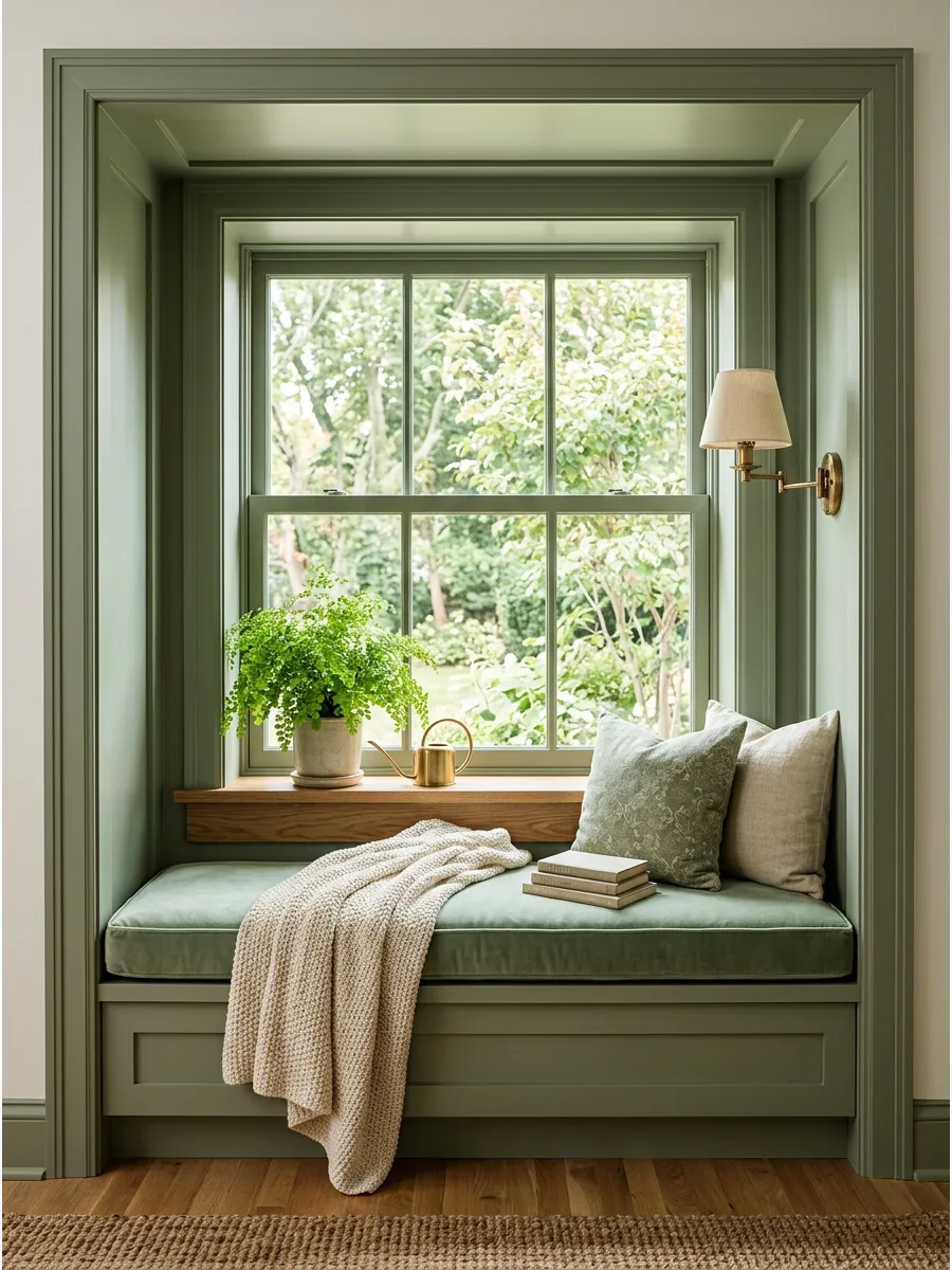 45. Sage Green Window Nook
