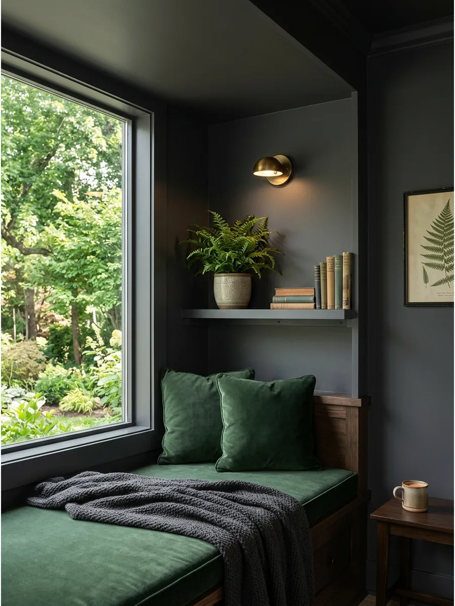 47. Moody Window Reading Nook