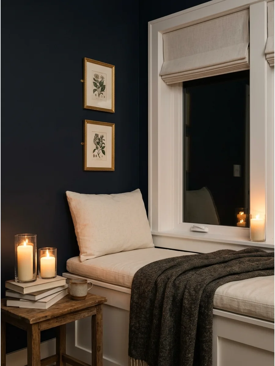48. Window Nook With Art Above