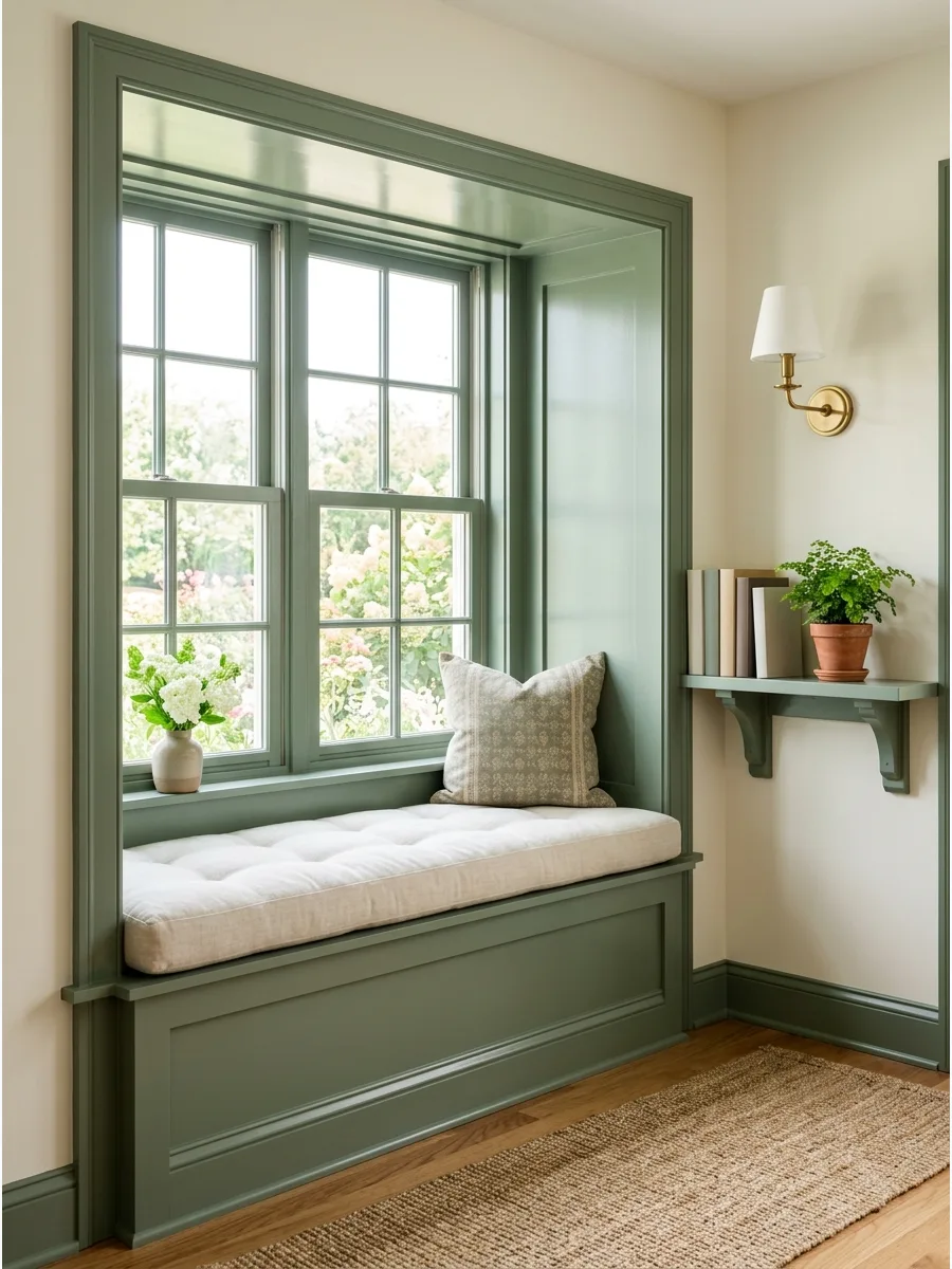 8. Painted Built-In Window Seat