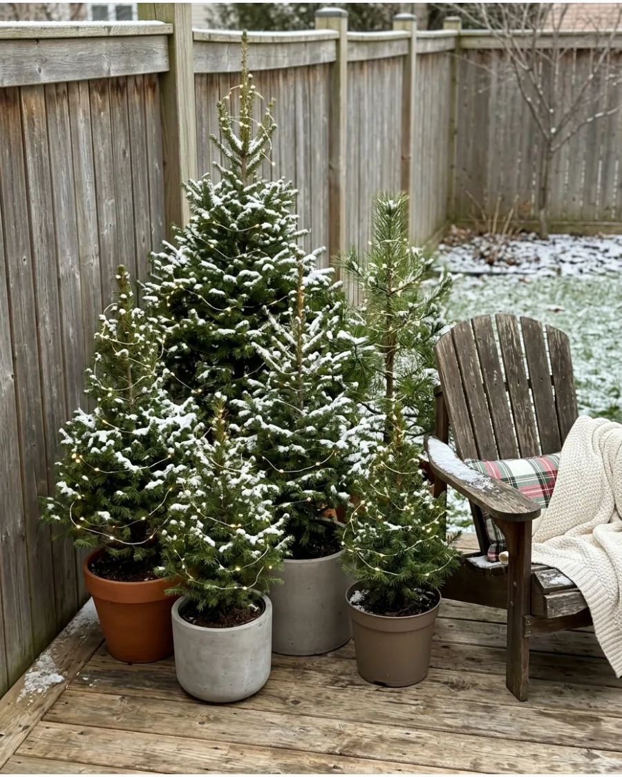 13. Mini Christmas Tree Forest