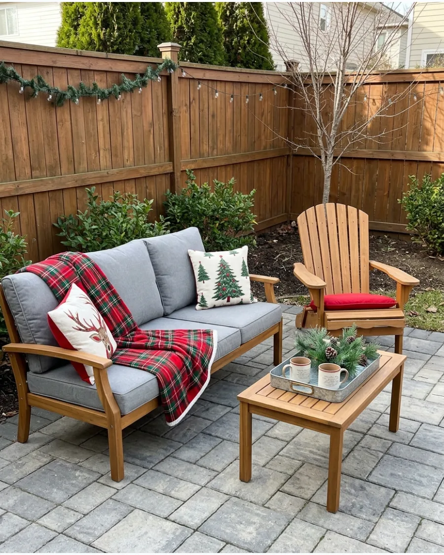 24. Outdoor Christmas Living Room