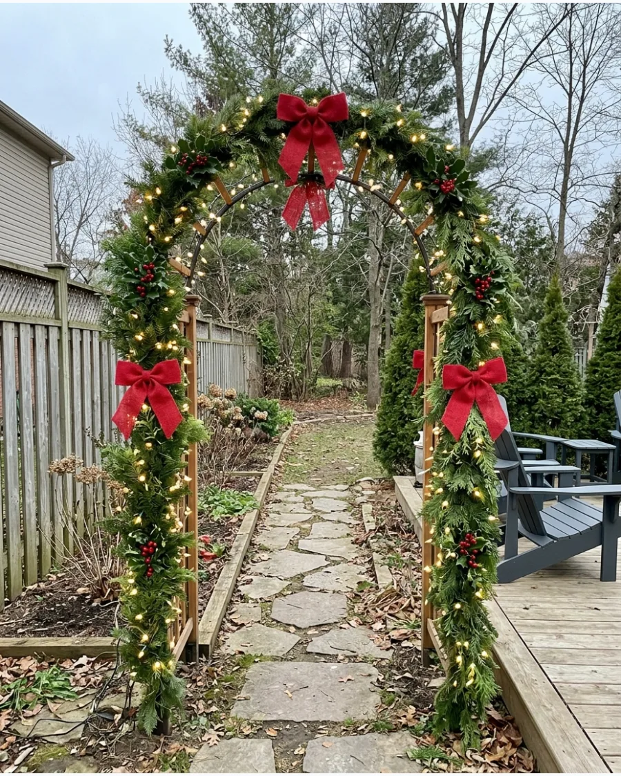 38. Lighted Christmas Garden Arch