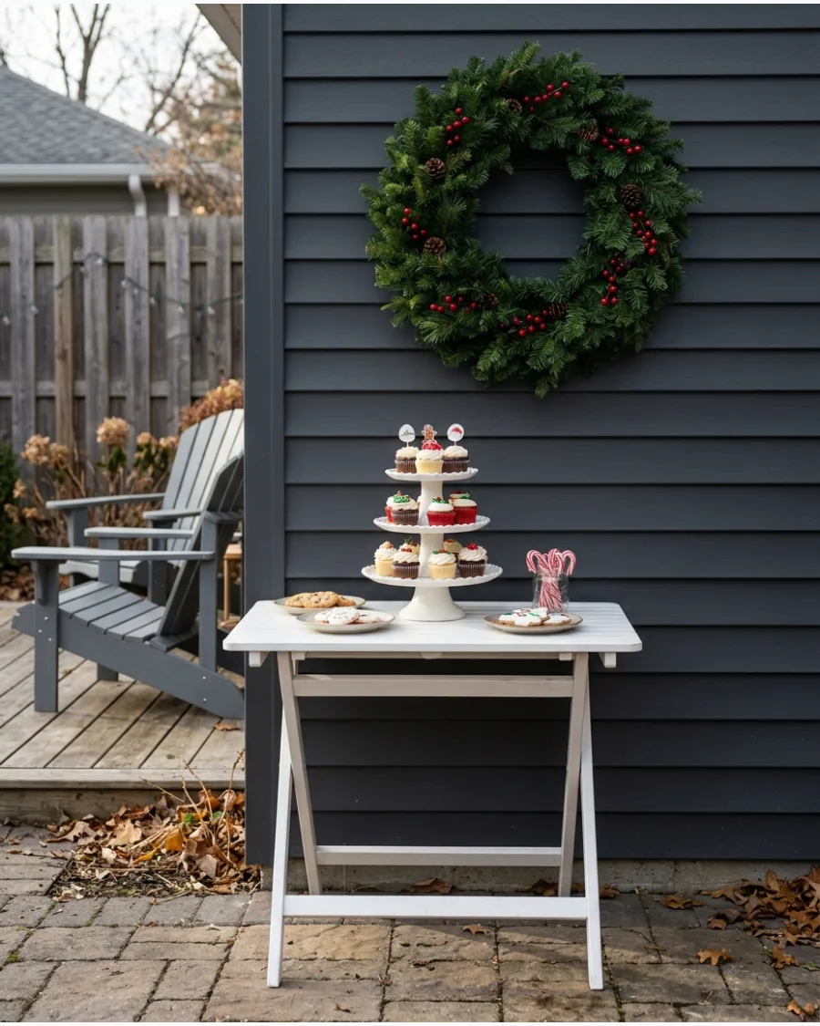 49. Outdoor Christmas Dessert Table