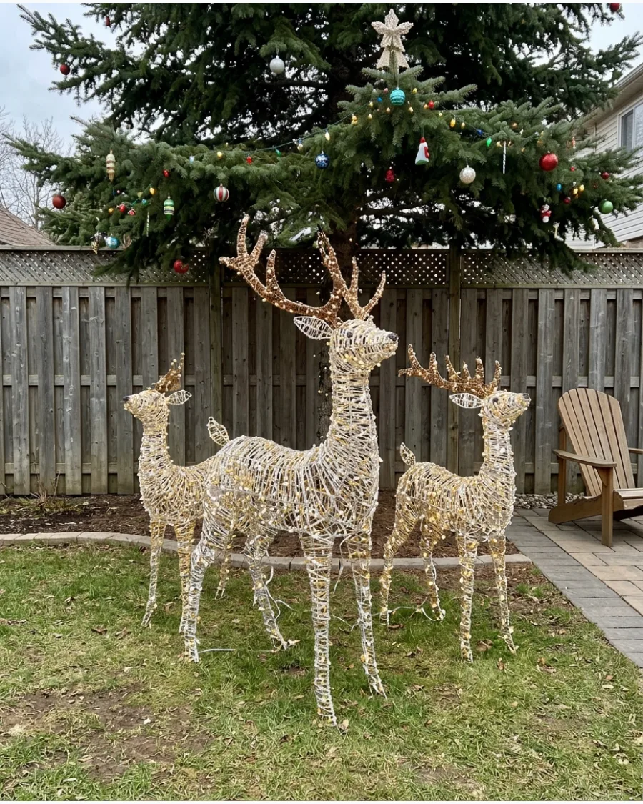 52. Giant Lighted Reindeer Display