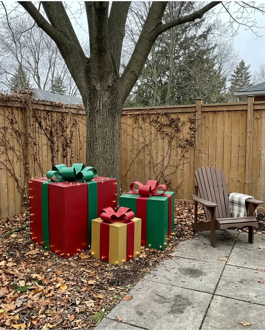 55. Giant Christmas Gift Box Display