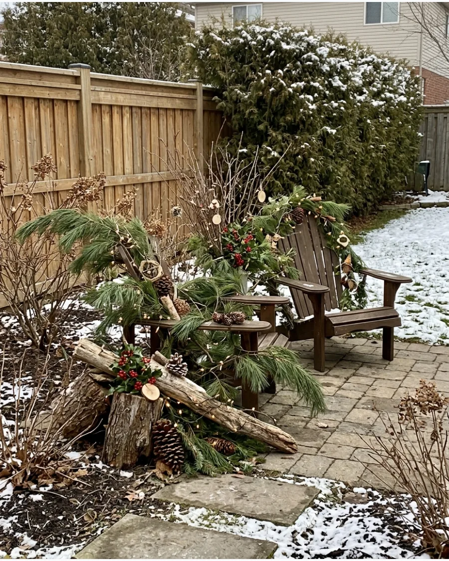 56. Natural Woodland Christmas Garden