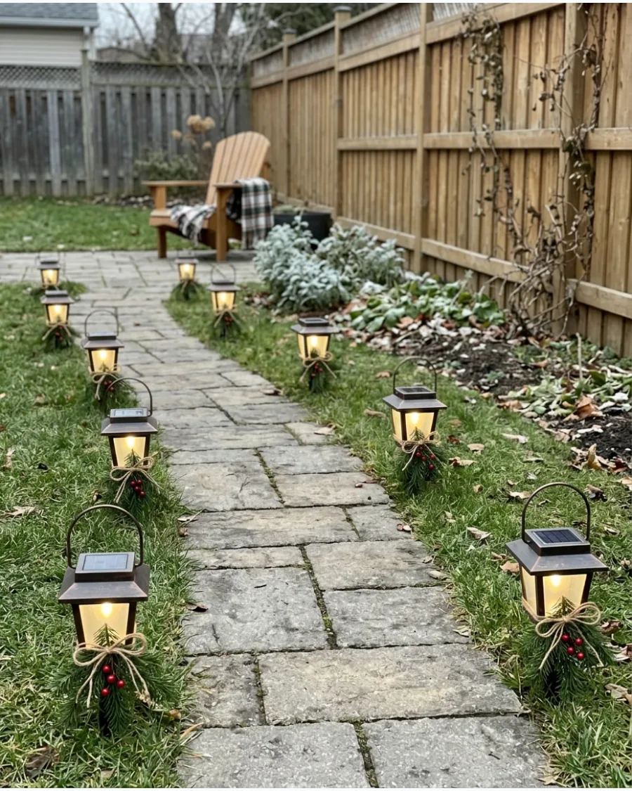 8. Solar Christmas Lantern Path