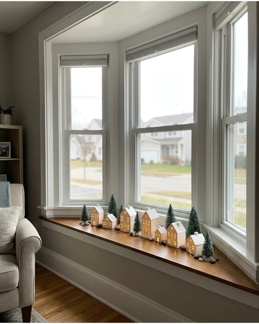 19. White Ceramic House Display