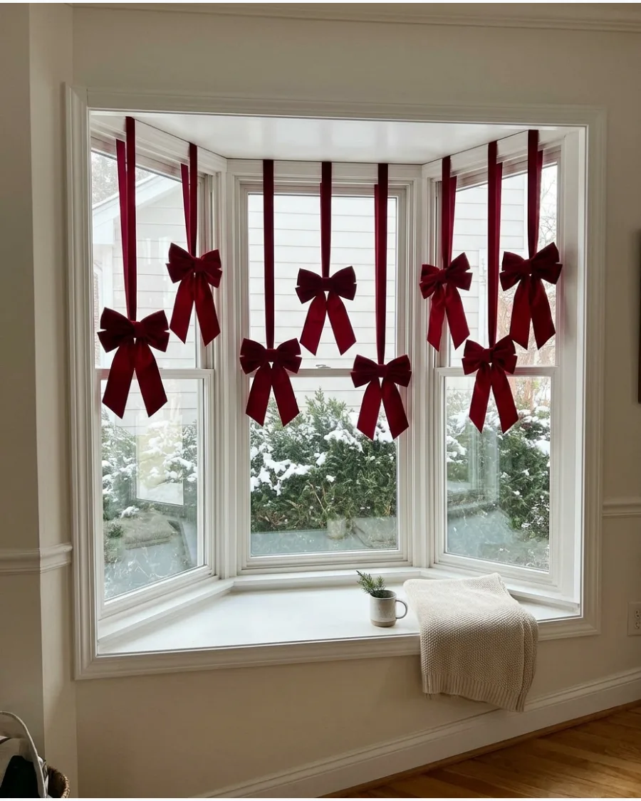 30. Velvet Bow Window Display