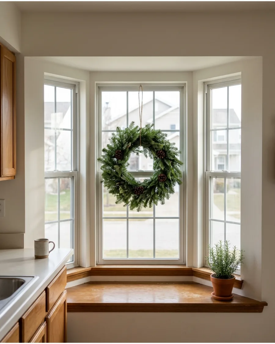 38. Simple Bare Evergreen Wreath