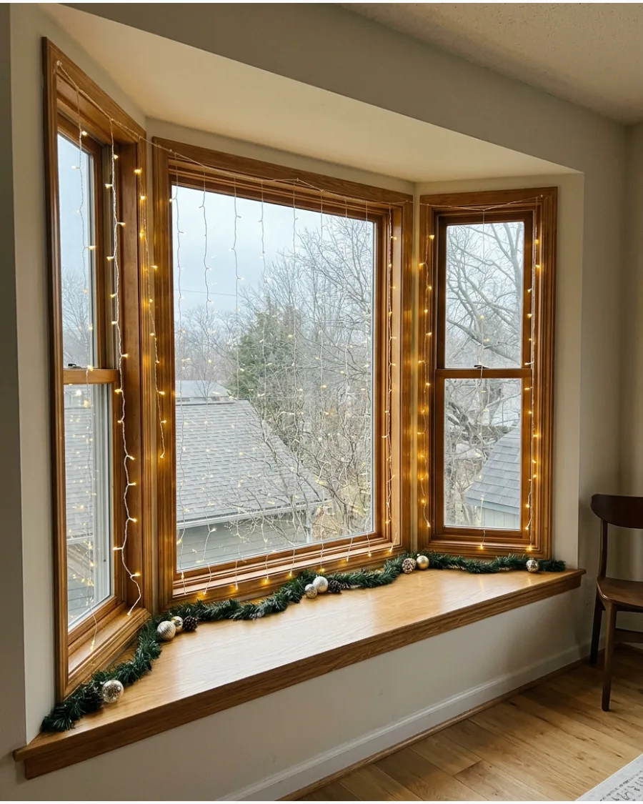 39. Warm White Curtain Lights