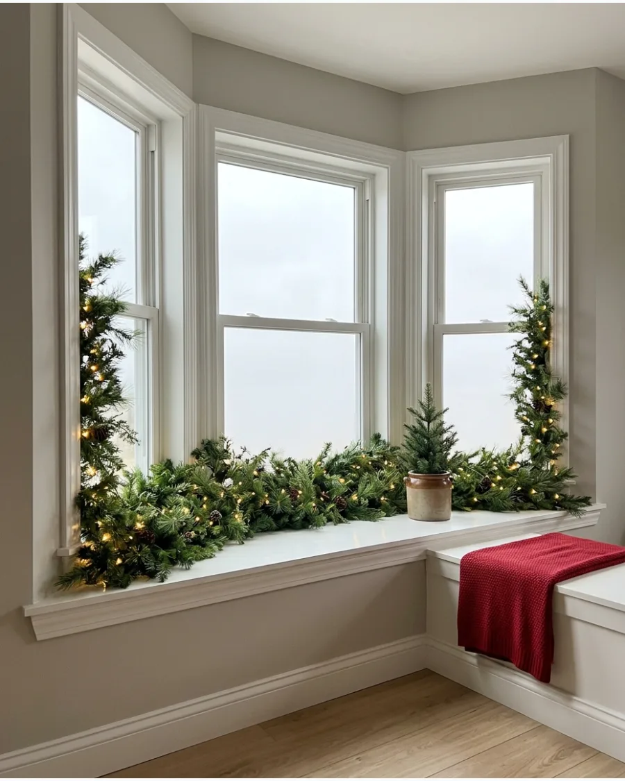 44. Fairy Lights Hidden Among Greenery