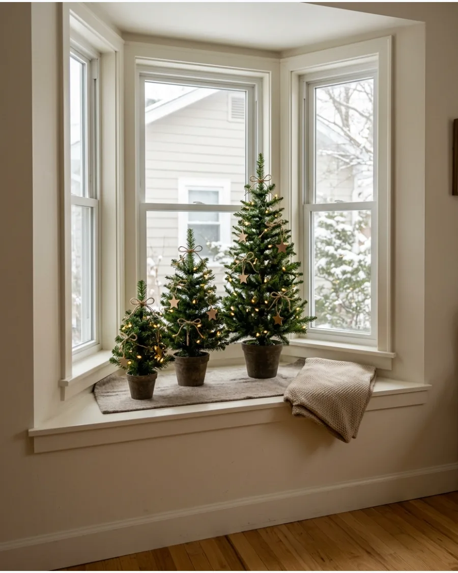 47. Three Mini Christmas Trees Across the Bay