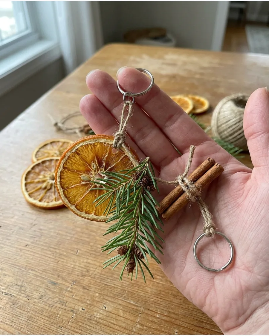 7. Dried Orange and Evergreen Garland