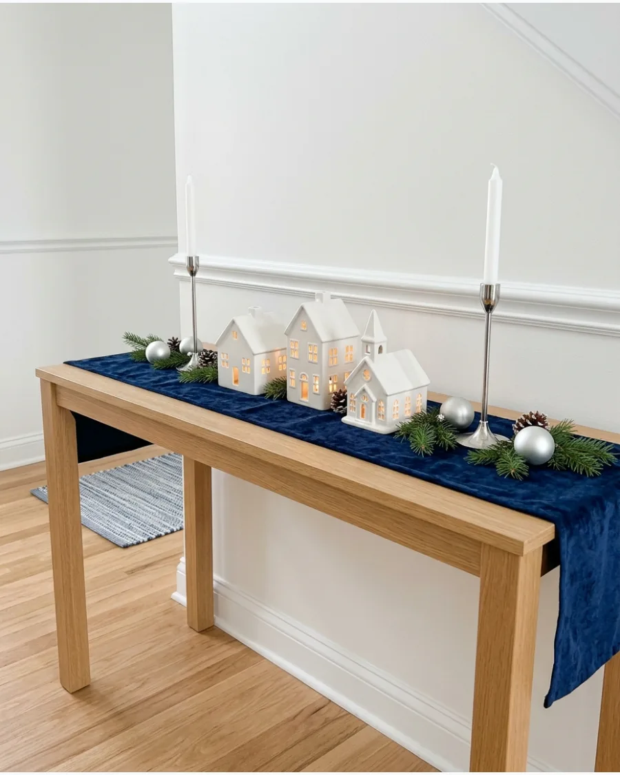50. Navy and Silver Entryway Accents