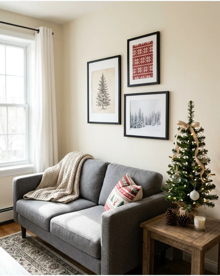 21. Removable Christmas Gallery Wall