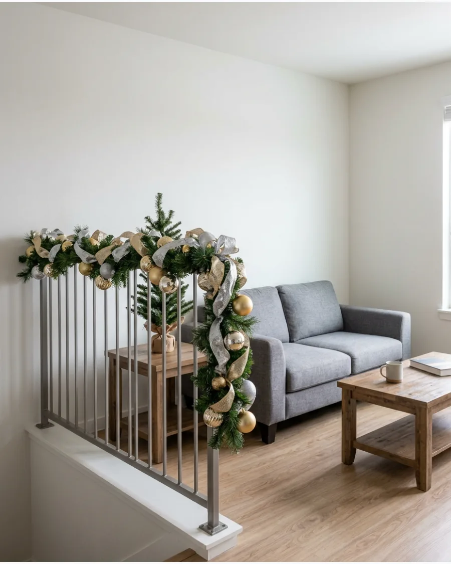 49. Metallic Mixed Texture Balcony Garland