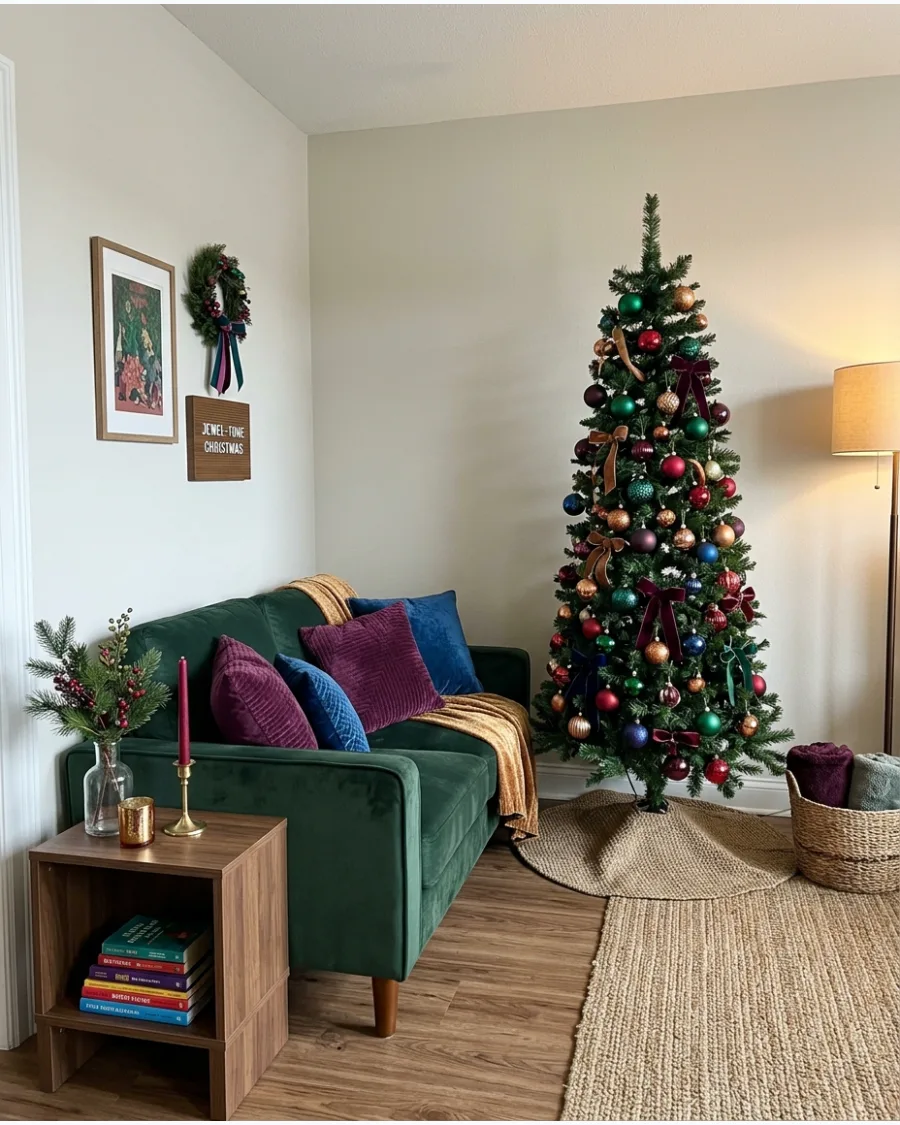 52. Jewel-Tone Christmas Apartment