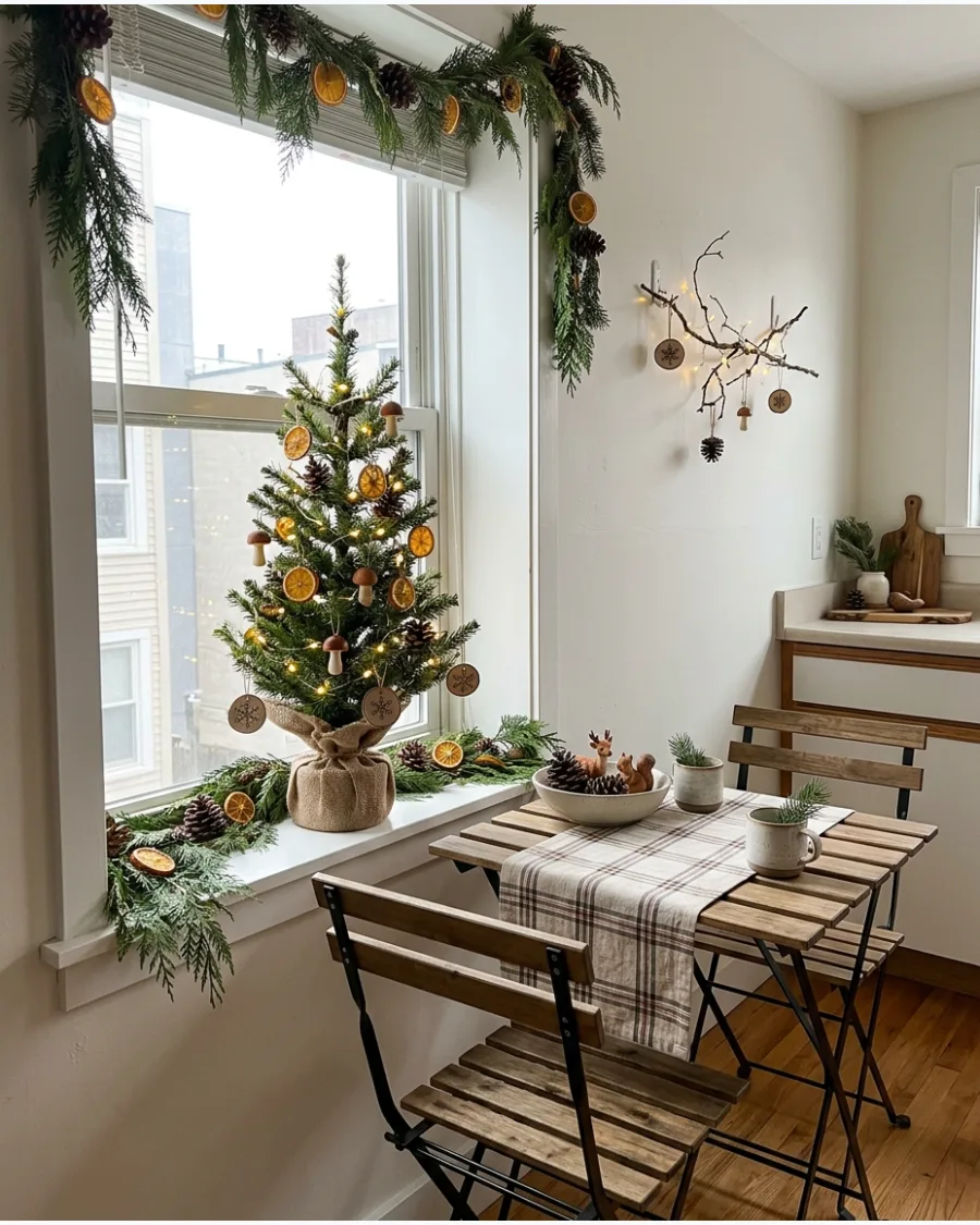 55. Natural Woodland Christmas Apartment