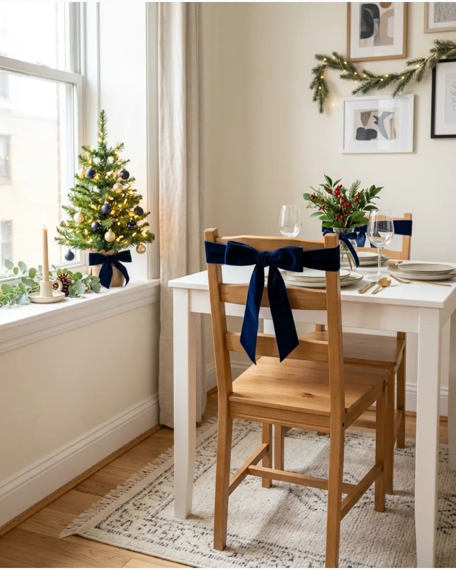 57. Romantic Bow Christmas Apartment