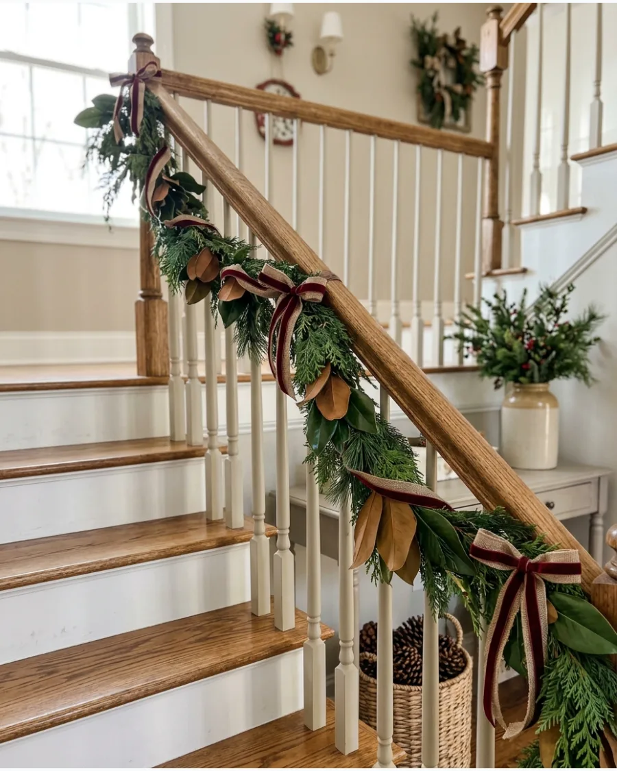 36. Magnolia Leaf Christmas Bannister