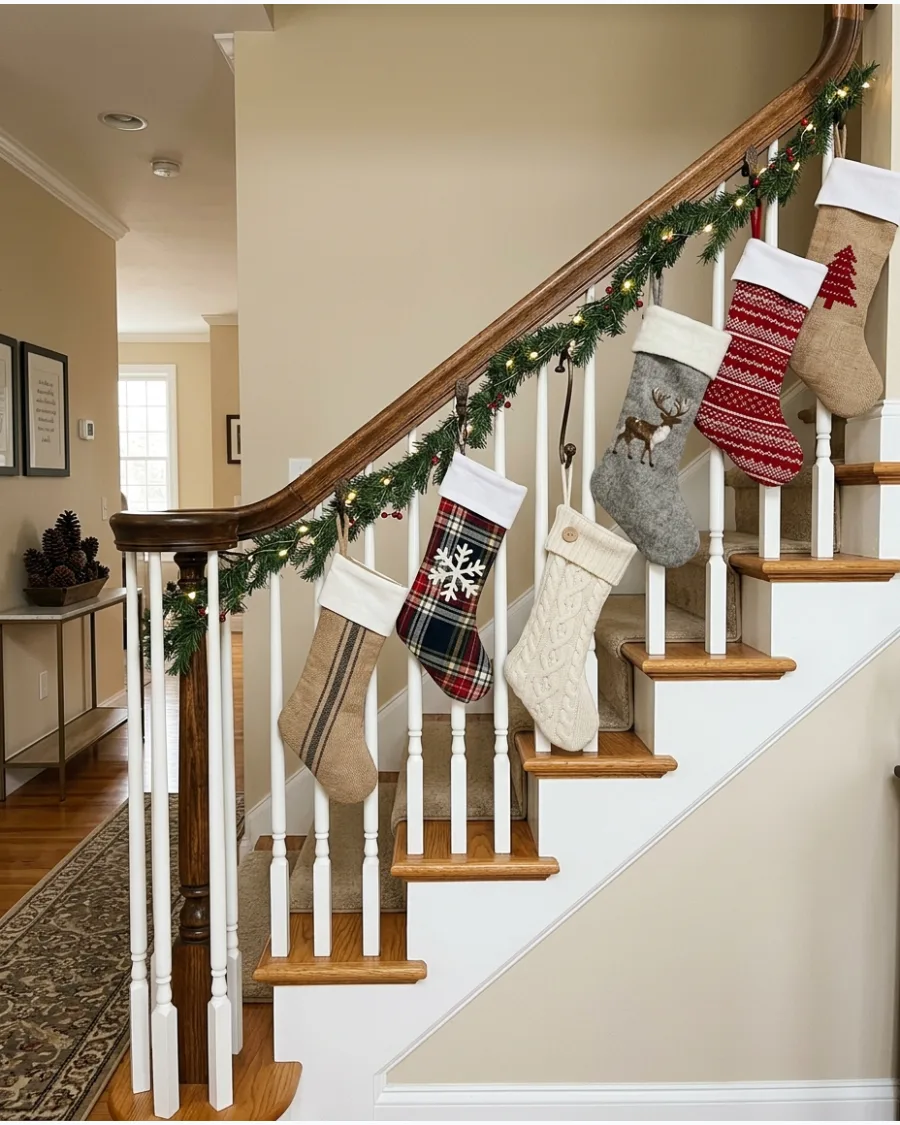 51. Christmas Stockings on the Bannister