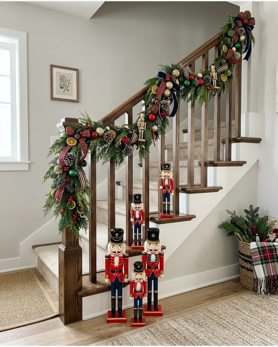 58. Nutcracker Christmas Bannister