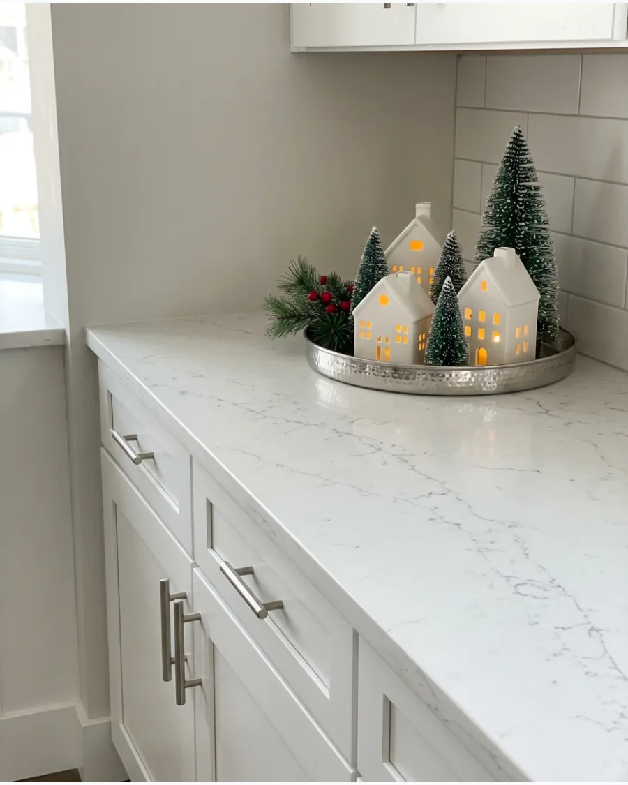 3. Christmas House Countertop Vignette