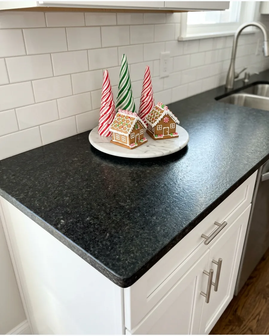 32. Mini Gingerbread Village Countertop
