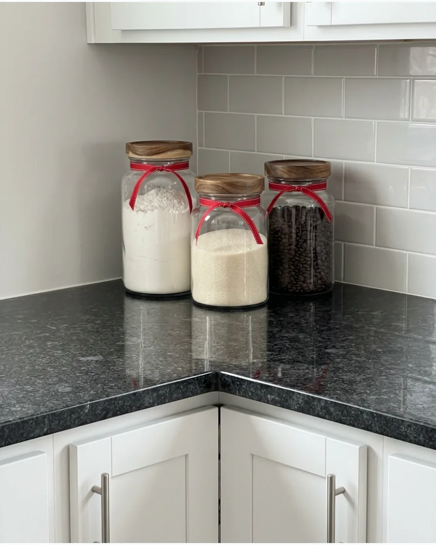 48. Festive Kitchen Canister Display