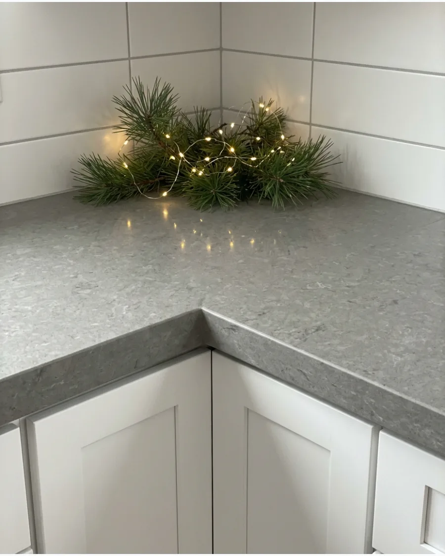 49. Warm Fairy Light Countertop Corner