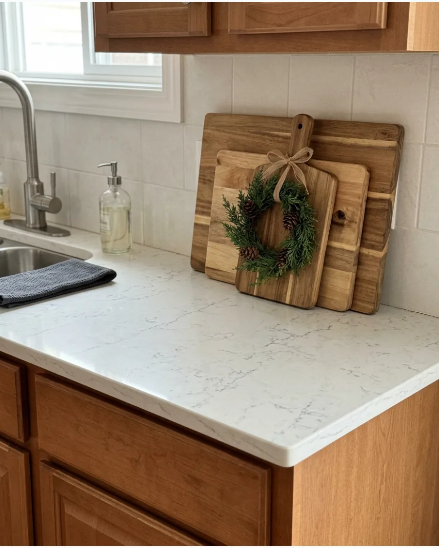 7. Christmas Cutting Board Vignette