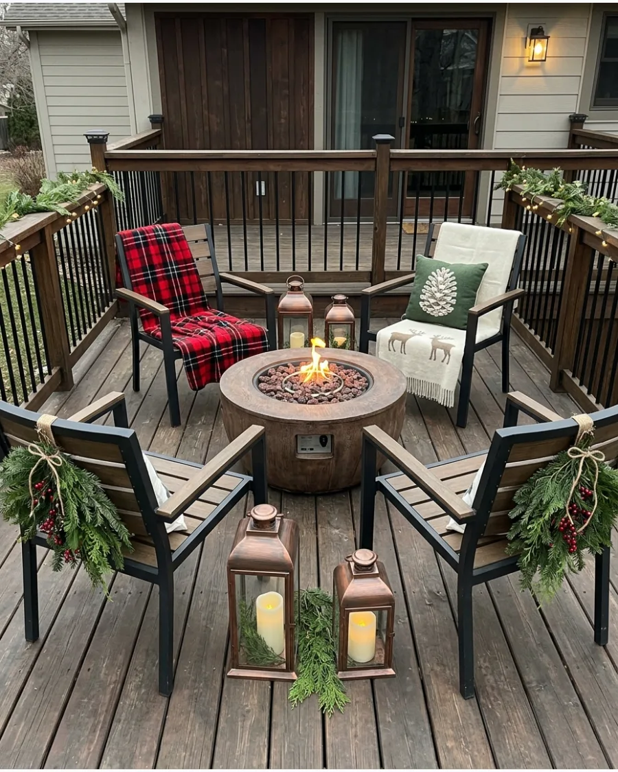 51. Christmas Deck Fire Pit Area