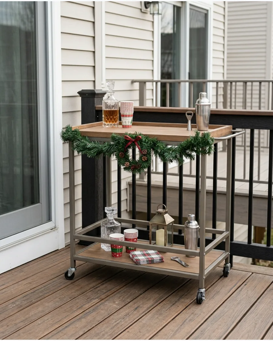 56. Christmas Deck Bar Cart