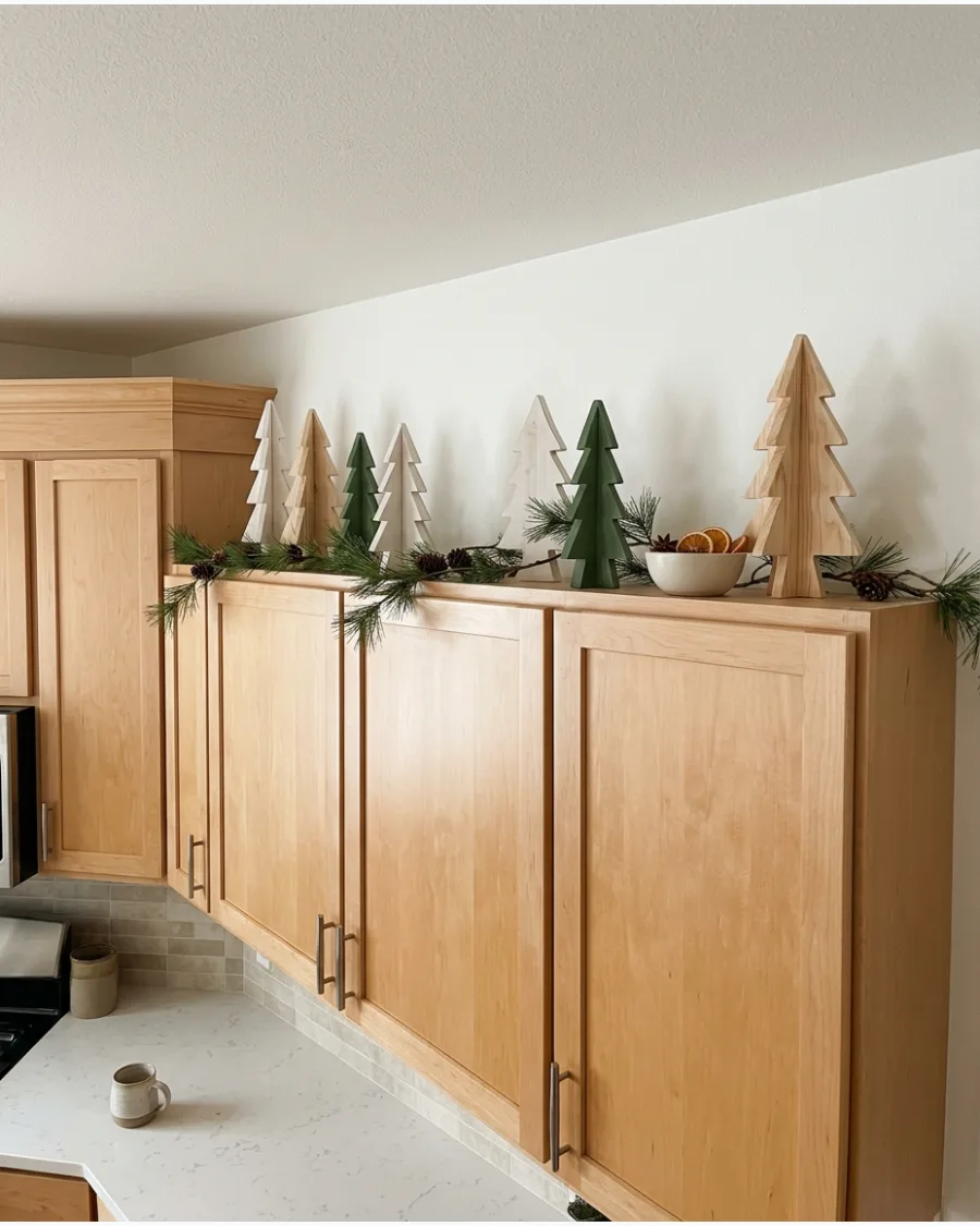 13. Wooden Christmas Tree Display