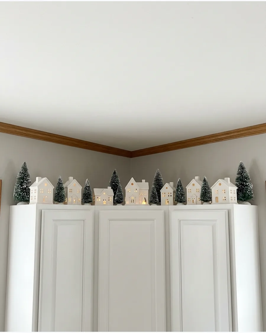 17. White Ceramic Christmas Village