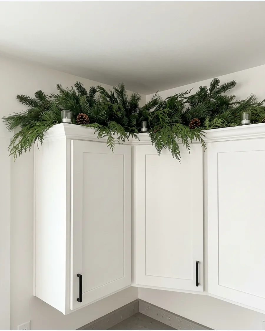 2. Layered Pine and Cedar Greenery