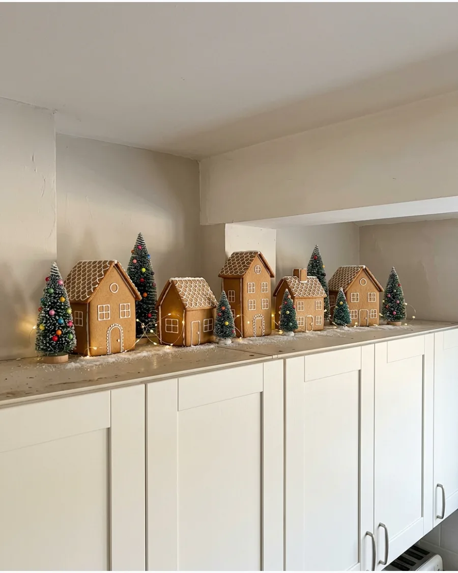 21. Gingerbread Village Above the Cabinets