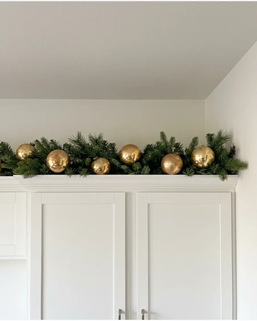 37. Antique Gold Ornament Garland
