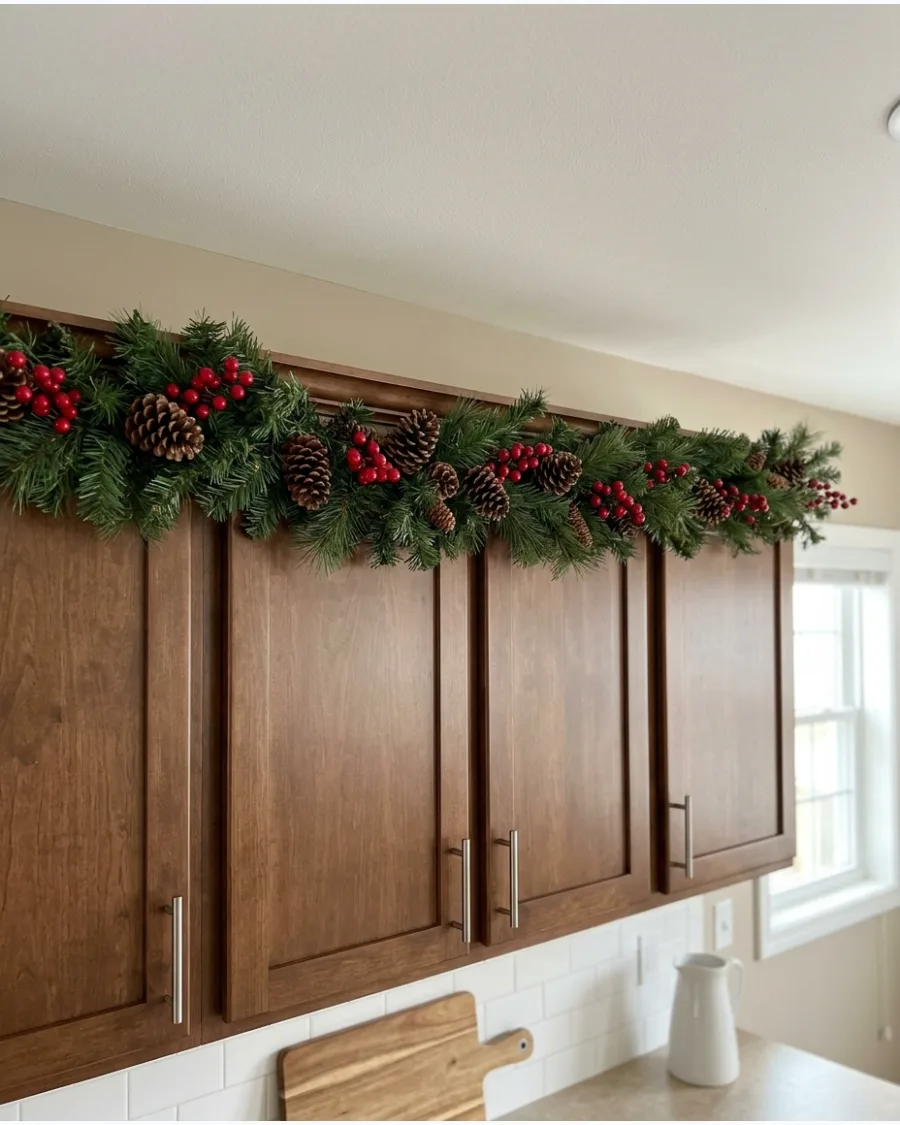 4. Garland With Pinecones and Berries
