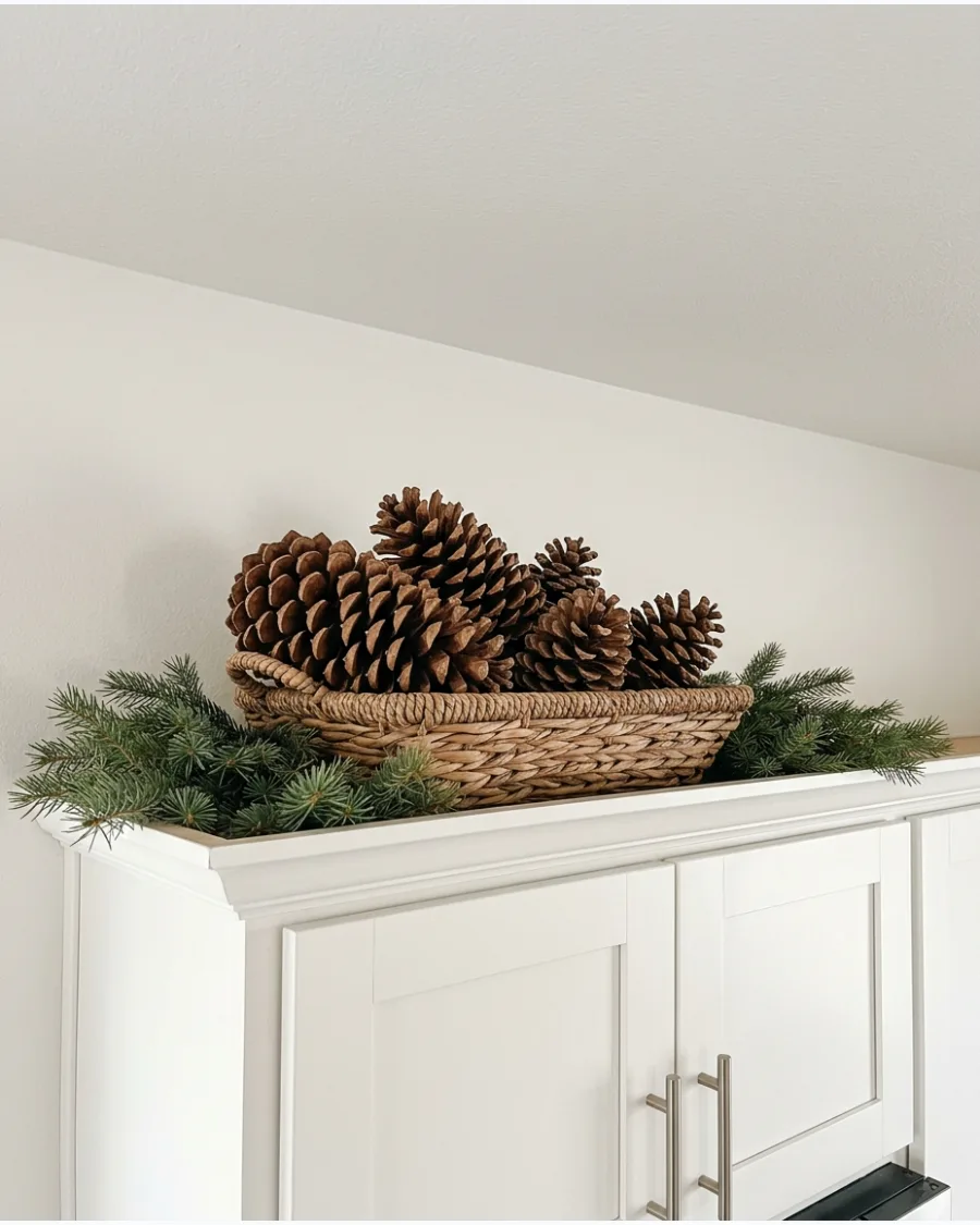 48. Pinecone Collection Above Cabinets