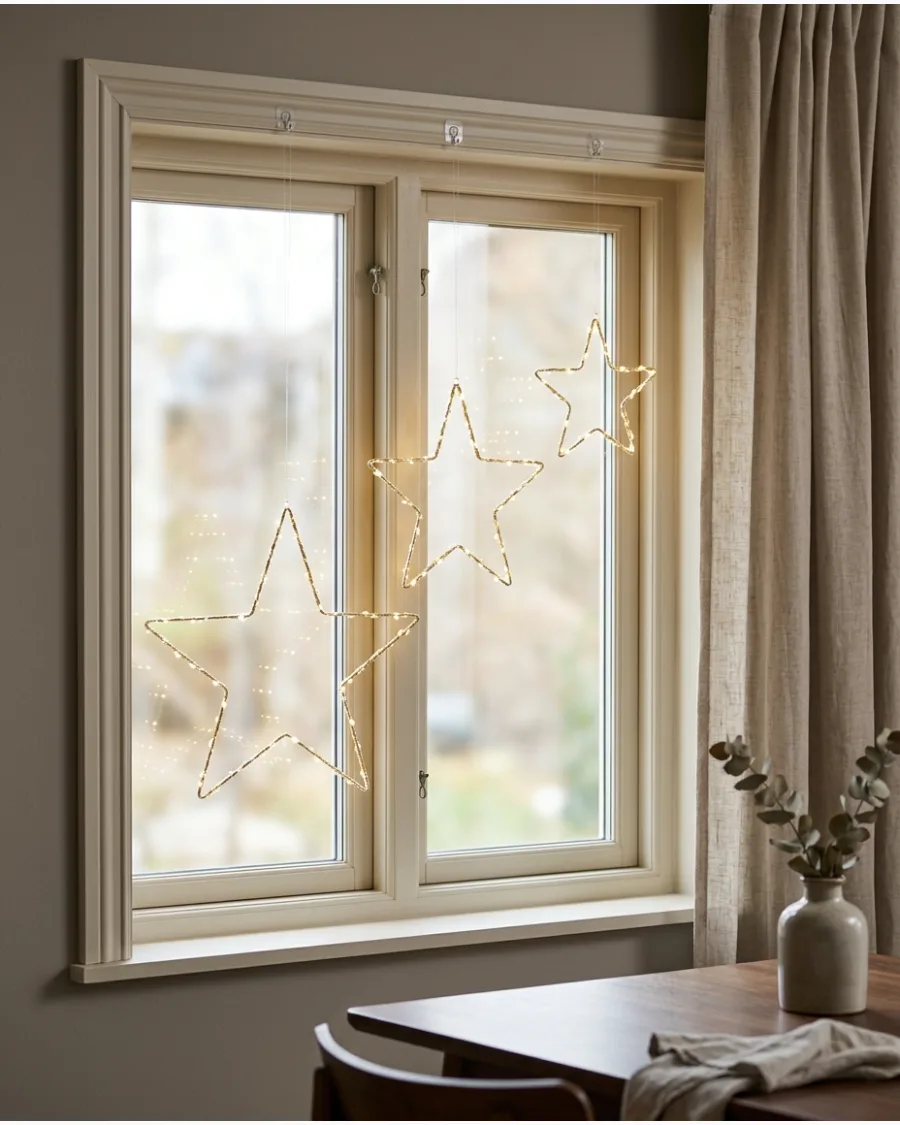 18. Three Glowing Stars at Different Heights